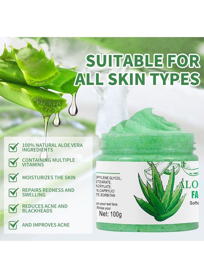 IREV Facial Scrub Aloe Vera Face Scrub, Facial Exfoliating Scrub, Exfoliating Face Wash,Deep Cleansing Facial Exfoliator,Face Scrub Exfoliating for Blackhead, Facial Cleanser for Acne - Image 3