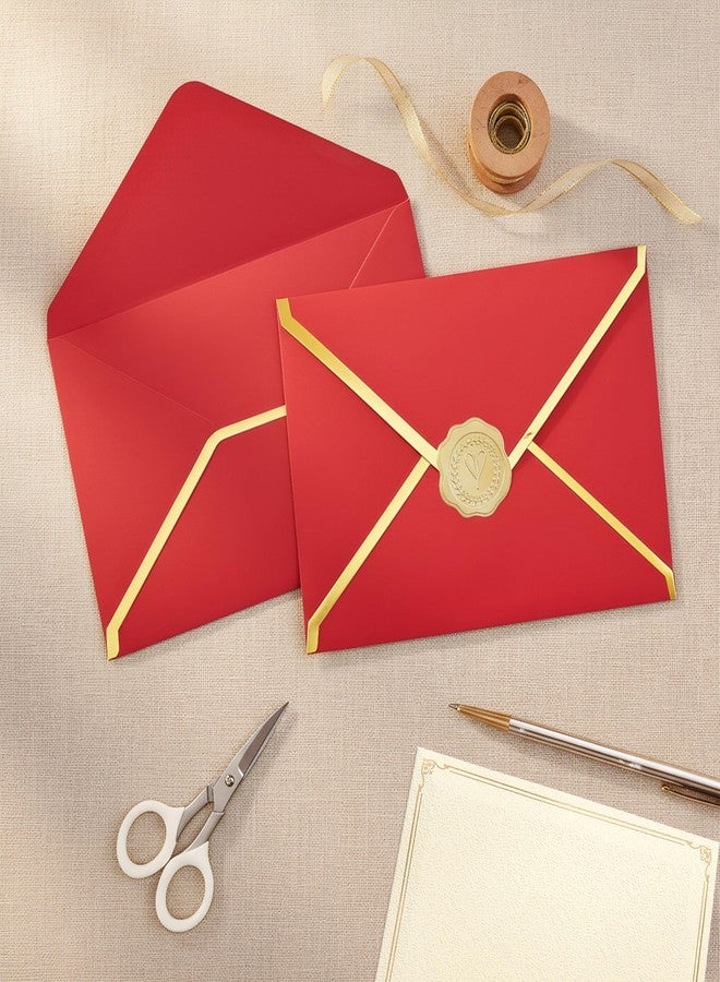 Keeshibao 5x7 Envelopes for Invitations,A7 Envelopes Gold,4x6 Red Envelopes - Image 5