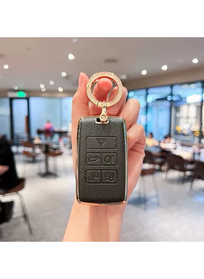 Leather Fob Cover with Keychain For Rang rover Defender 110 S Discovery Vogue Sport Discovery HSE Velar - Image 1