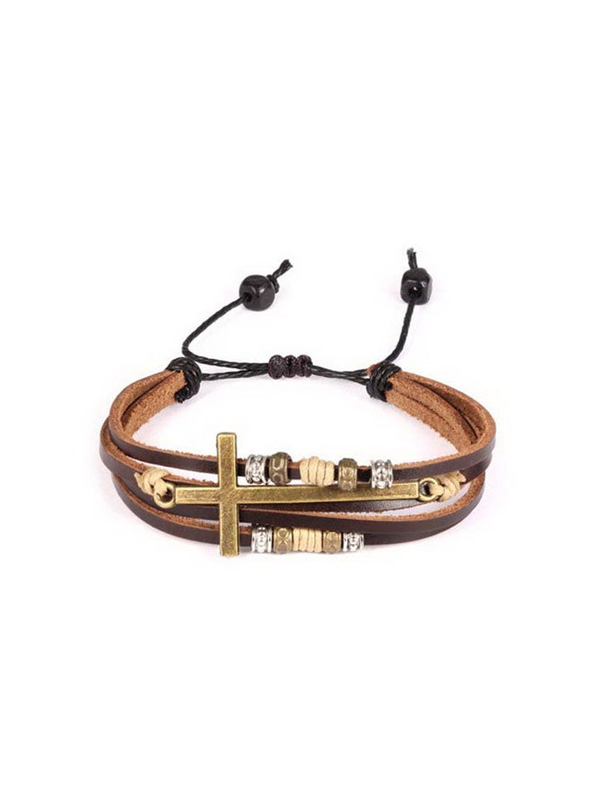 Vintage Braided leather Bracelet1strip - Image 1