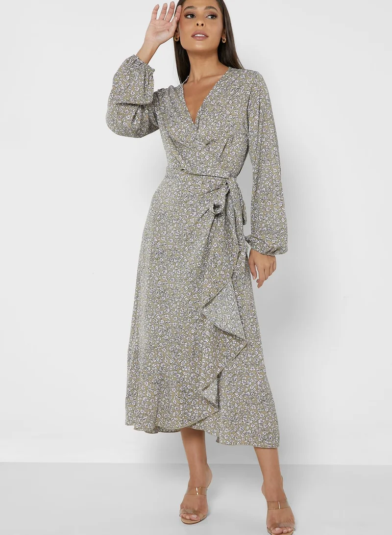 ELLA Belted Midi Dress