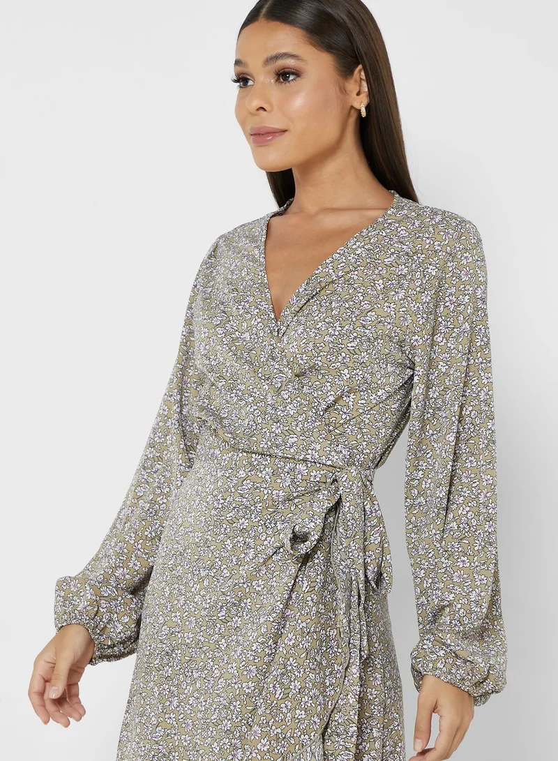 ELLA Belted Midi Dress