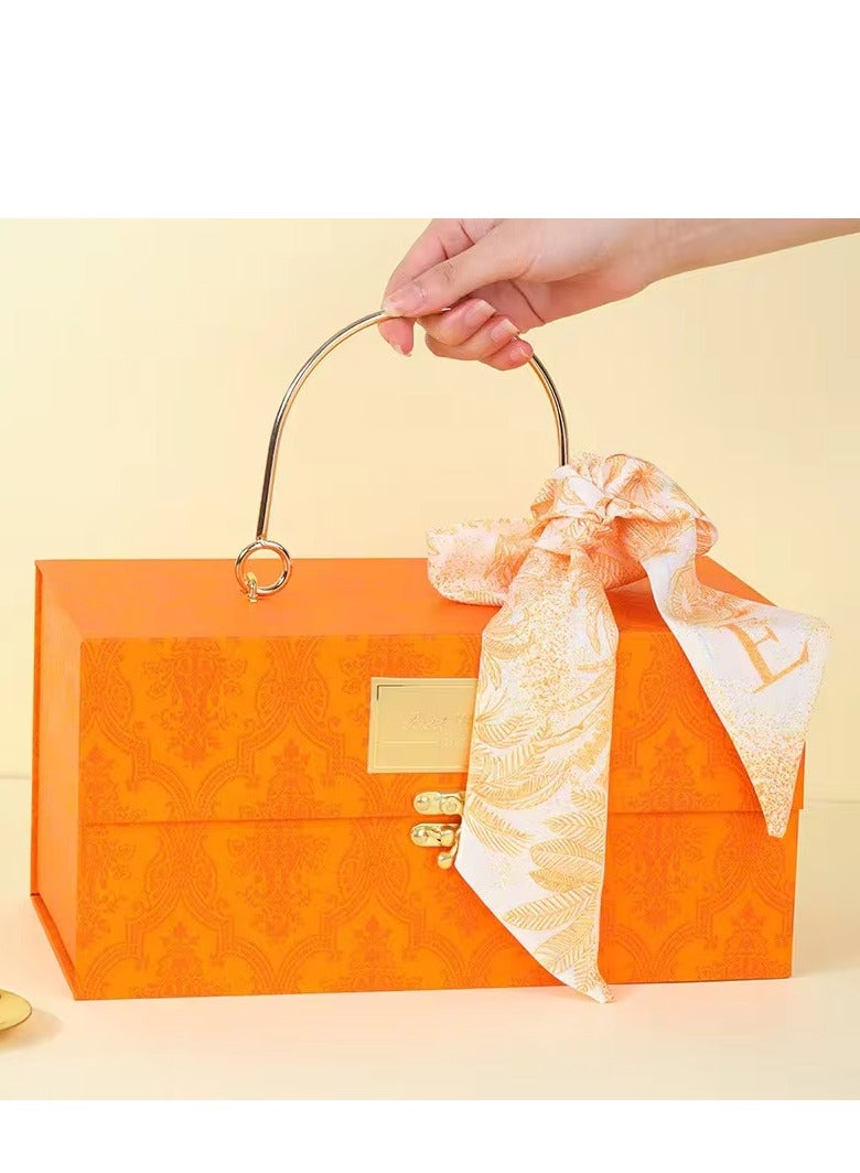 Forest-style Handheld Embossed Candy Box - Trendy Wedding Favors, Ramadan Gift Box, Popular Festival Empty Box-red - Image 4