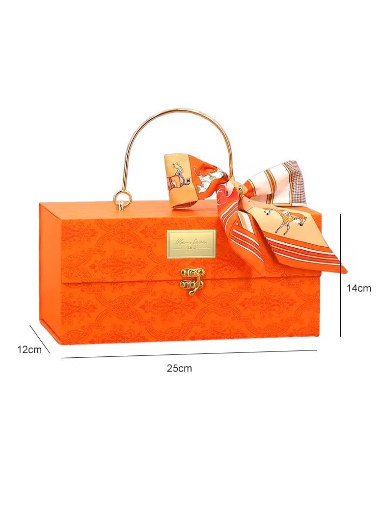 Forest-style Handheld Embossed Candy Box - Trendy Wedding Favors, Ramadan Gift Box, Popular Festival Empty Box-red - Image 3