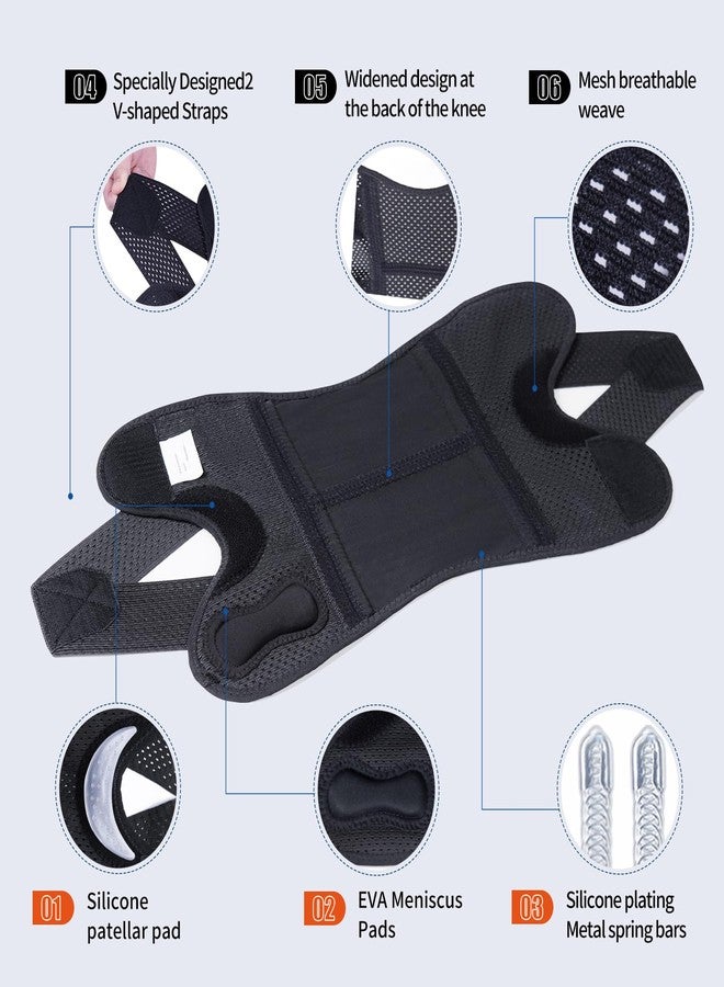 Galvaran Professional Knee Brace for Women & Men Breathable Knee Support with Side Stabilizers, Adjustable knee brace for Meniscus Tear, ACL, MCL Arthritis Knee Pain Relief,Injury Recovery - Image 2