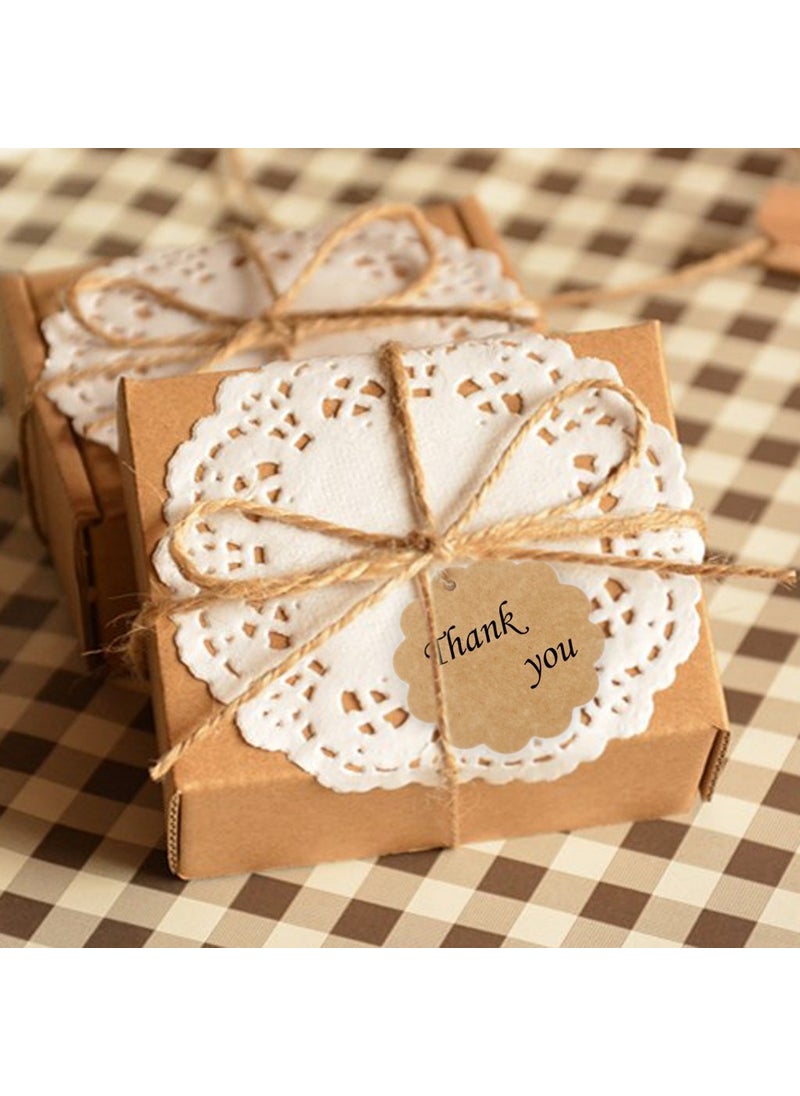 Atmiyamart Atmiyamart Handmade Blank Kraft Tag (100pcs, brown)  - Image 2