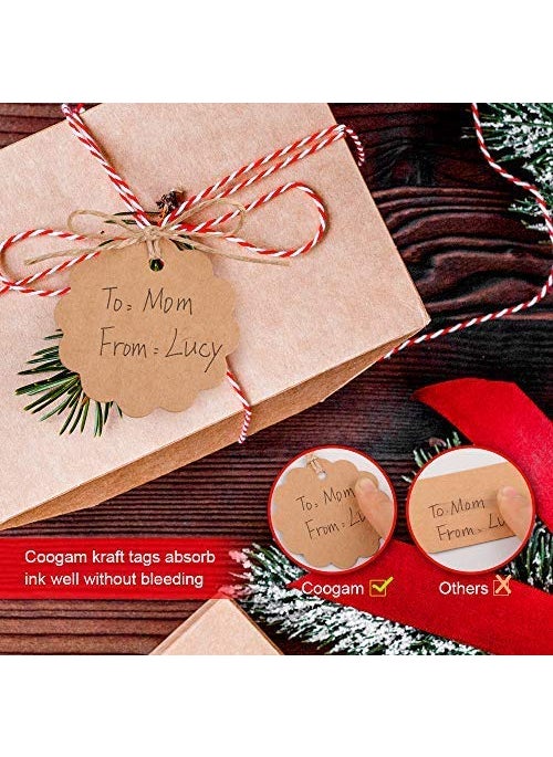 Atmiyamart Atmiyamart Handmade Blank Kraft Tag (100pcs, brown)  - Image 5