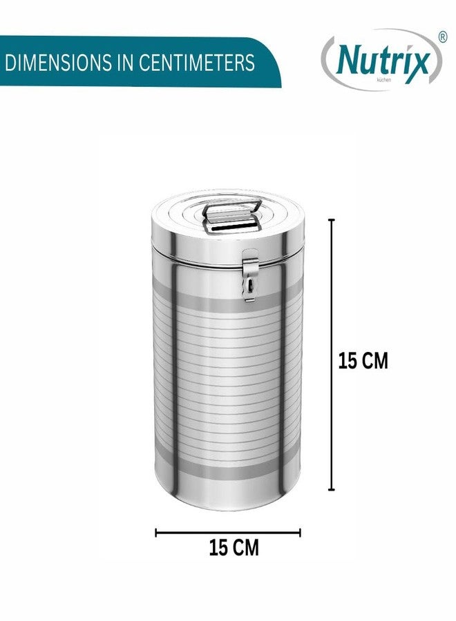 NUTRIX 100% Stainless Steel Round Shape Piggy Bank 14 cm | Money Bank Container,Piggy Banks Antique Coin Bank Box Money Organizer Gullak Coin | Money Box Silver - Image 3