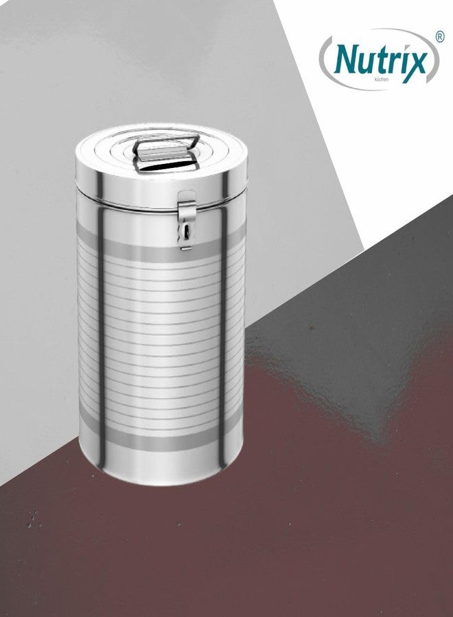 NUTRIX 100% Stainless Steel Round Shape Piggy Bank 14 cm | Money Bank Container,Piggy Banks Antique Coin Bank Box Money Organizer Gullak Coin | Money Box Silver - Image 2