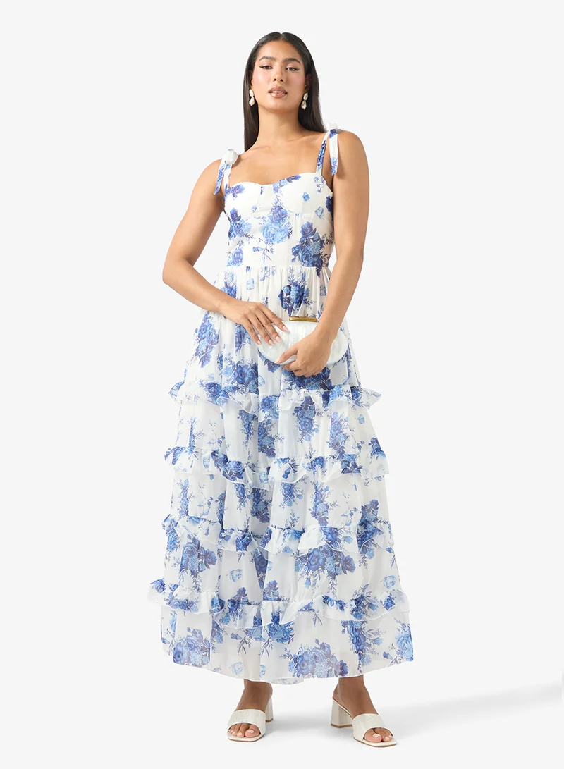 Ella  Floral Print Dress for Women | Best Price UAE