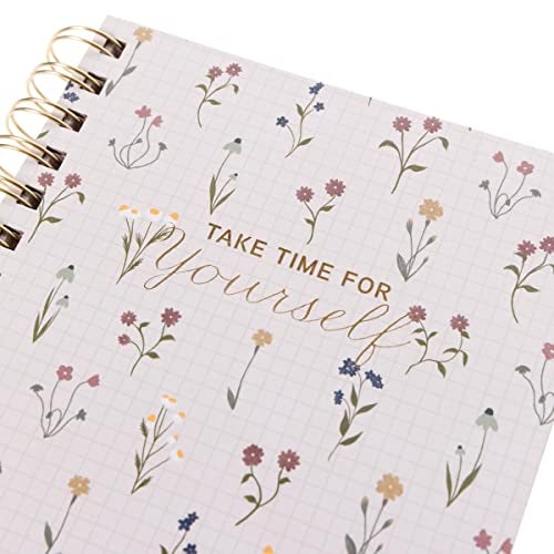 Graphique Hardbound Spiral Journal | Dainty Floral Design | Premium Paper | Notebook | Diary | Lists | Record Month and Date | Great Gift | 160 Ruled Pages | 6.25” x 8.25” - Image 3
