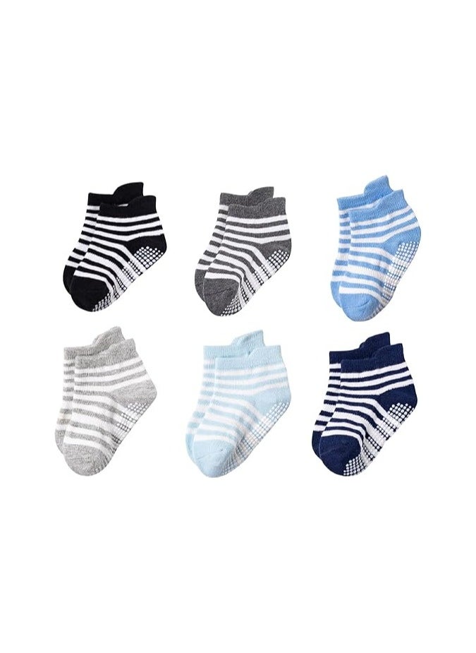 ORiTi Toddler Socks for Boys  Non Slip Baby Socks  Breathable Low Cut Anti Skid Socks  - Image 1