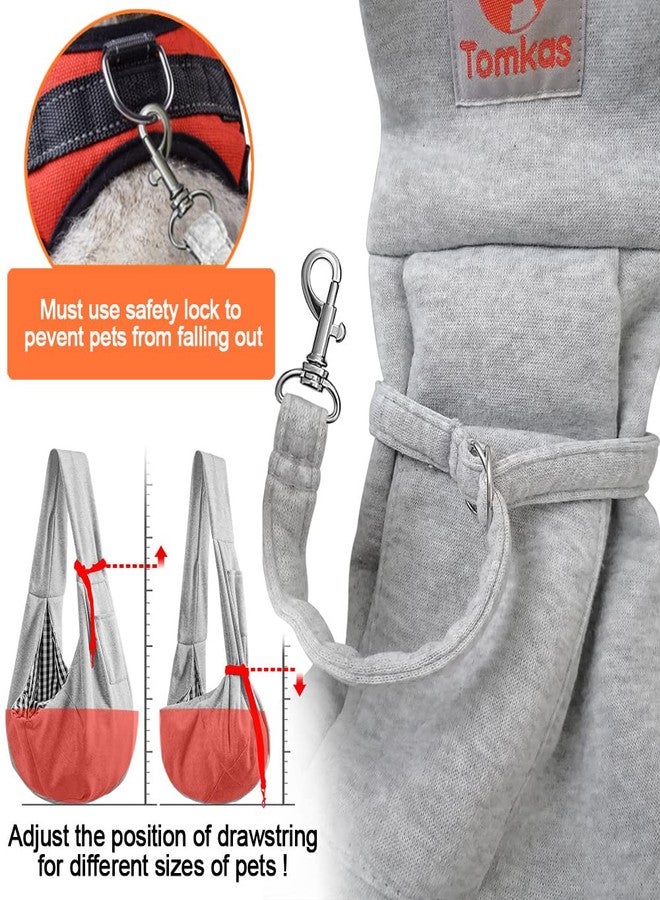 Tomkas Small Dog Sling Carrier - Cat Sling Carrier - Classic Pocket & Classic Strap - for 2-7 lbs Pets(Grey) - Image 5