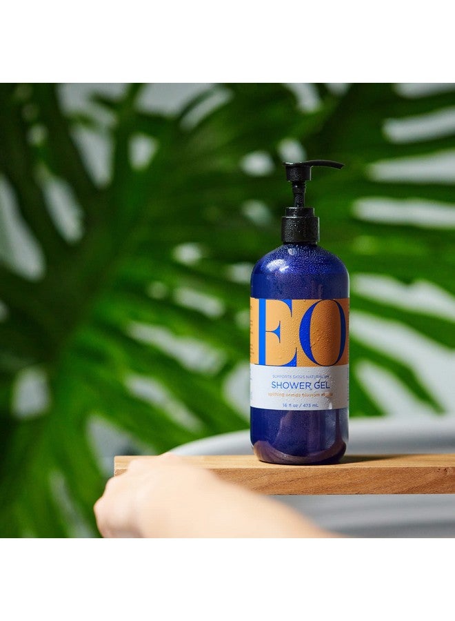 إي اوه غسول الجسم جل الاستحمام 16 أونصة (عبوة من قطعتين) منظف مرطب للبشرة بزهر البرتقال والفانيليا العضوي مع الزيوت الأساسية النقية - Image 3