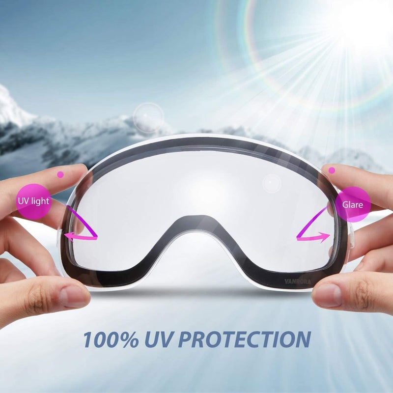 VANRORA X-Mag Ski Goggles Replacement Lens, Extra Snowboard Goggles Lens, Anti-Fog & 100% UV Protection - Image 5
