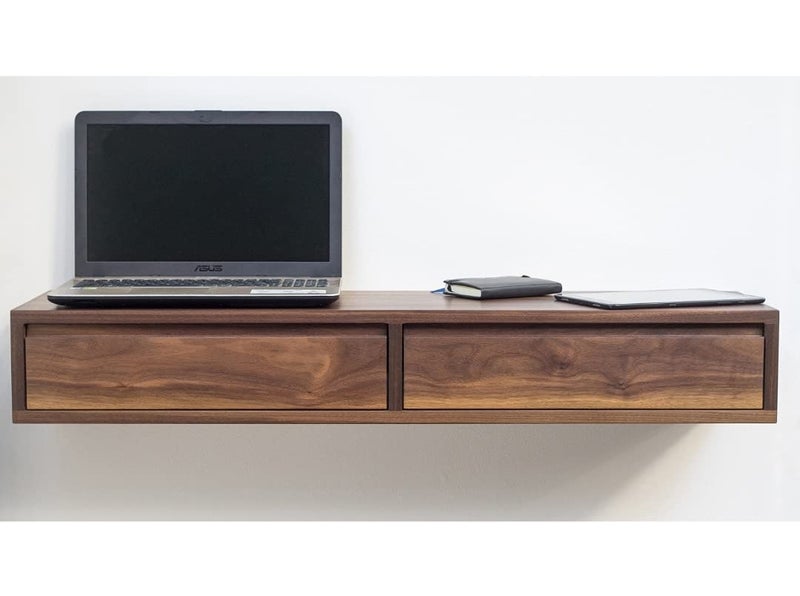 Streem Furniture Sheesham Wood Floating Study Table with 2 Drawers for Students Laptop Office Desk Workstation Writing Tables for Study Room Home Wooden Furniture for Study Room - Image 2