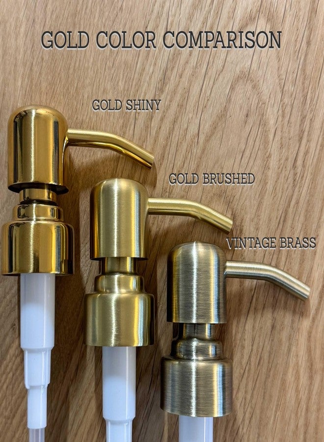ALTGLAS Stainless Steel Soap Pump 'Zagreb' as Replacement for Liquid Hand Soap Dispensers (Brushed Gold) - Fits e.g. Jack Bottle - Image 4