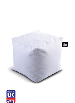 Extreme Lounging Extreme Lounging® - Original B-Box Pouf - Made in UK - Premium Quality Double Stitched Ottoman - UV Protected & Waterproof Stool, Ideal for Indoor & Outdoor Use - 40x40x40cm - White 