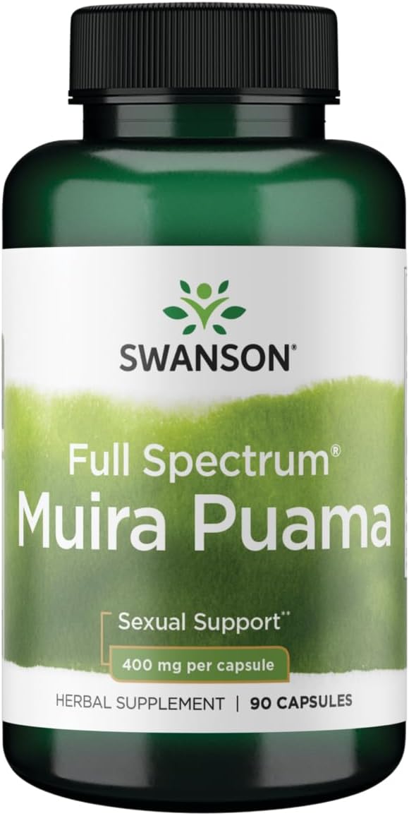 Swanson Muira Puama Root Sexual Health Virility Boost Support Mens Womens Supplement 400 mg 90 Capsules - Image 1