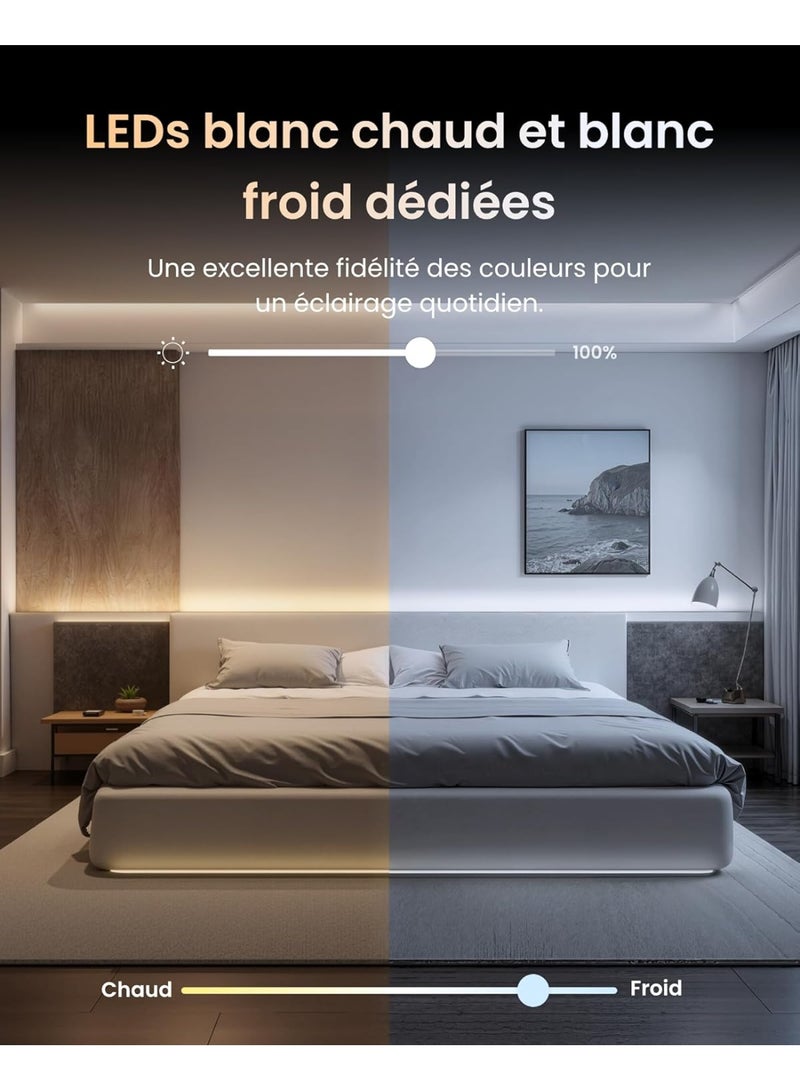 SwitchBot M Neon LED Strip Light – 72 LEDs/m, 16 Million Colors, Flexible RGB Color Changing LED, Music Sync, App & Remote Control, DIY Home Decor, Gaming Room, Bedroom, TV Backlight, Matter Smart Control, 2.4GHz Wi-Fi + Bluetooth 4.2 - Image 3