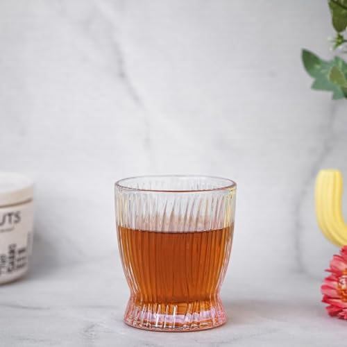 WRINGO 380ml Italian Premium Juice Glasses and Transparent Water Glass Medium Size Tumbler Glasses for Drinking Water and Cocktails, Diamond Design Glass Water Glass Set of 6 (Rubi, Set of 6) - Image 1