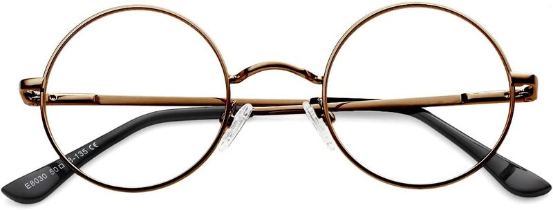 Small Round Clear Lens Glasses Non Prescription Circle Metal Frame Eyewear - Image 5
