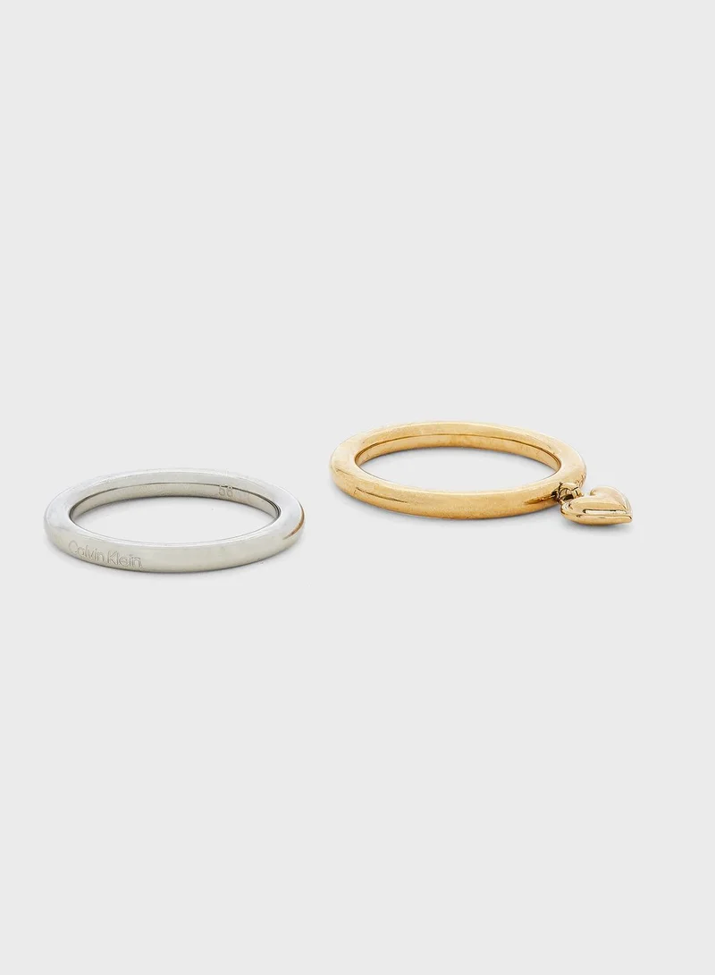 CALVIN KLEIN Stainless Steel & Ionic Gold Plated Steel Ring