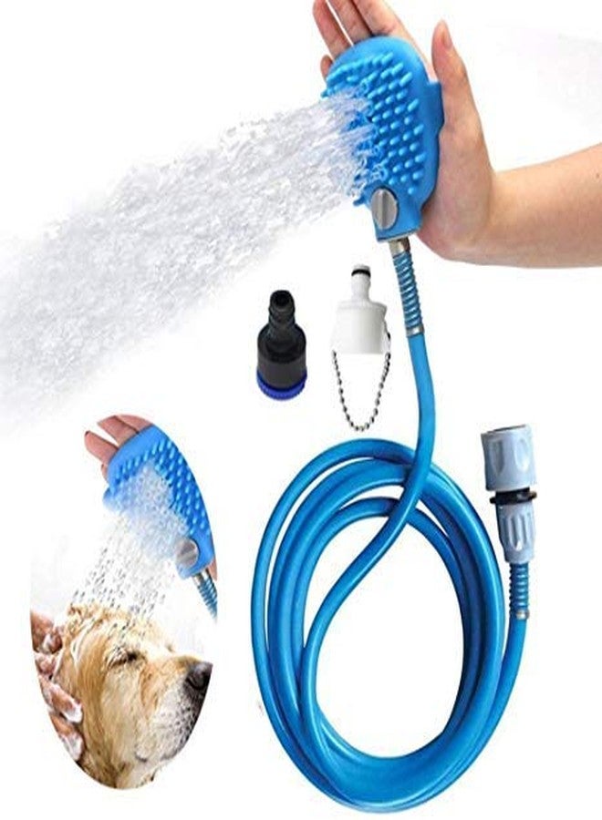 AR Mall Rubber Pet Shower Sprayer and Scrubber Bathing Tool Outdoor Garden Hose Compatible for Dog Cat Horse Grooming (2.5m) - Image 3