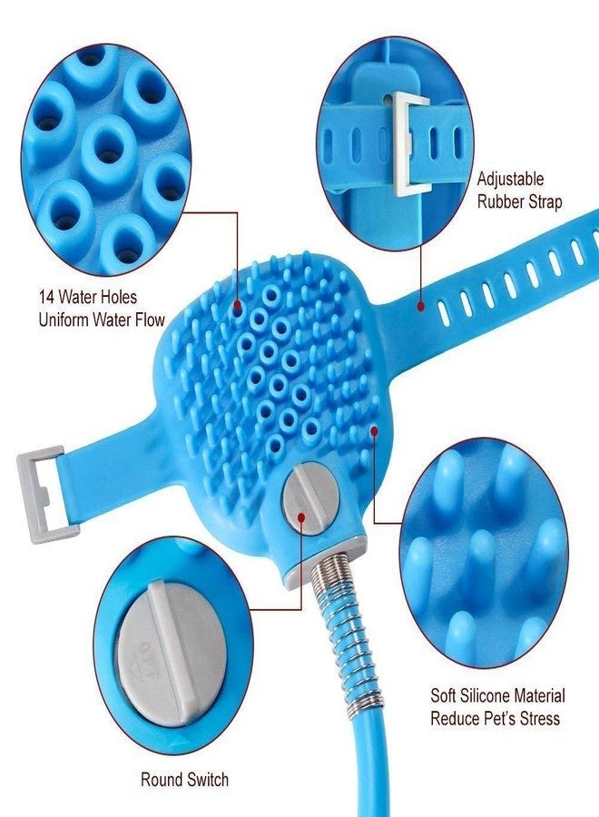 AR Mall Rubber Pet Shower Sprayer and Scrubber Bathing Tool Outdoor Garden Hose Compatible for Dog Cat Horse Grooming (2.5m) - Image 5