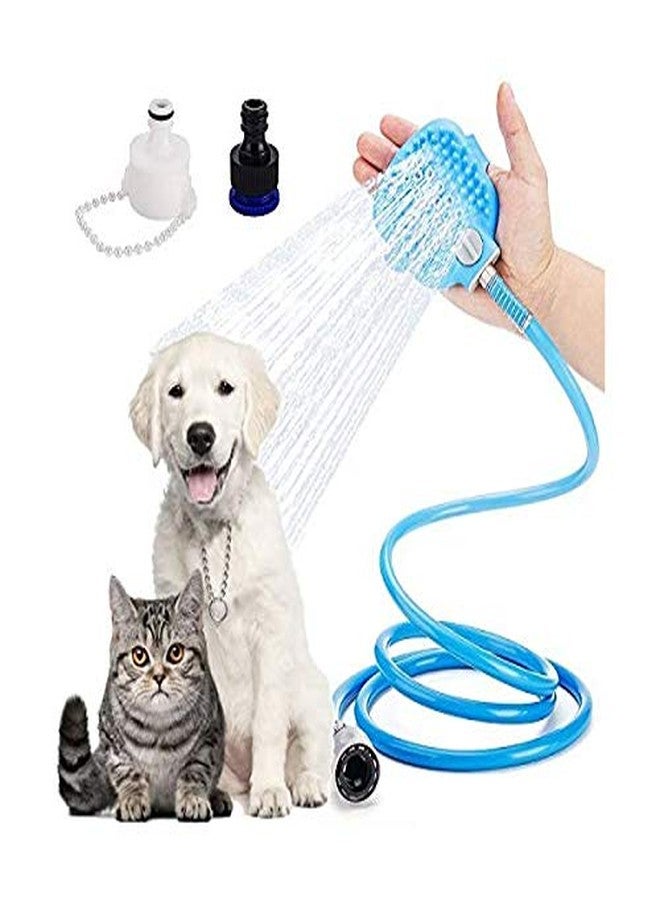 AR Mall Rubber Pet Shower Sprayer and Scrubber Bathing Tool Outdoor Garden Hose Compatible for Dog Cat Horse Grooming (2.5m) - Image 2
