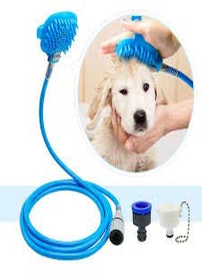 AR Mall Rubber Pet Shower Sprayer and Scrubber Bathing Tool Outdoor Garden Hose Compatible for Dog Cat Horse Grooming (2.5m) - Image 4