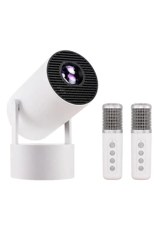 Smartbarry HT88 Pro 4K Portable Smart Projector Complete 3-in-1 Entertainment System Combines a Home Theater, Speaker with 2 Wireless Microphones and Karaoke System - Image 1