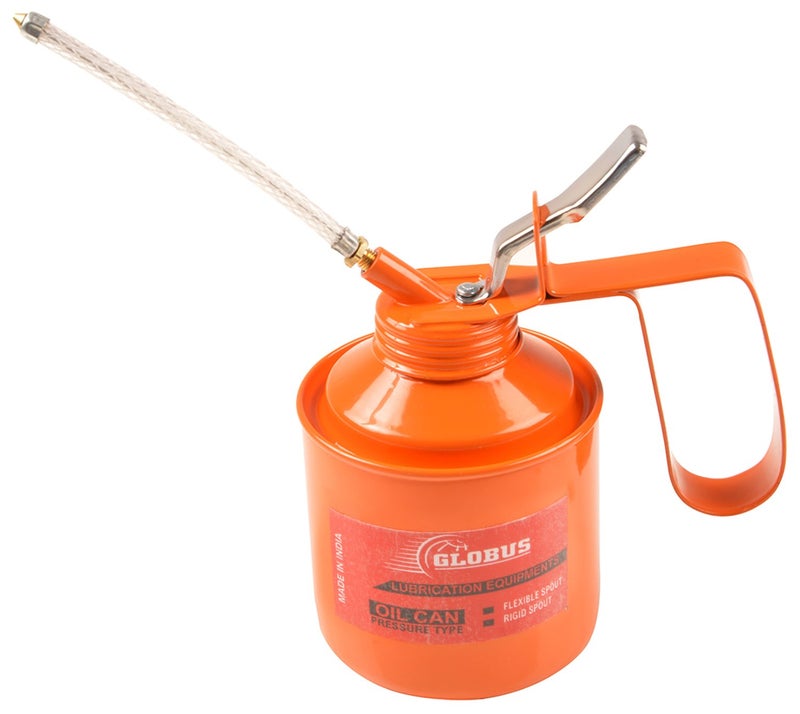 GLOBUS Lubricant Oil Can- (375 ml, Orange) WITH FLEXIBLE SPOUT Multipurpose Oil can - Image 5