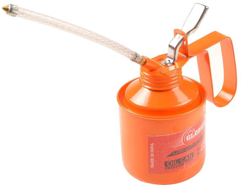 GLOBUS Lubricant Oil Can- (375 ml, Orange) WITH FLEXIBLE SPOUT Multipurpose Oil can - Image 2
