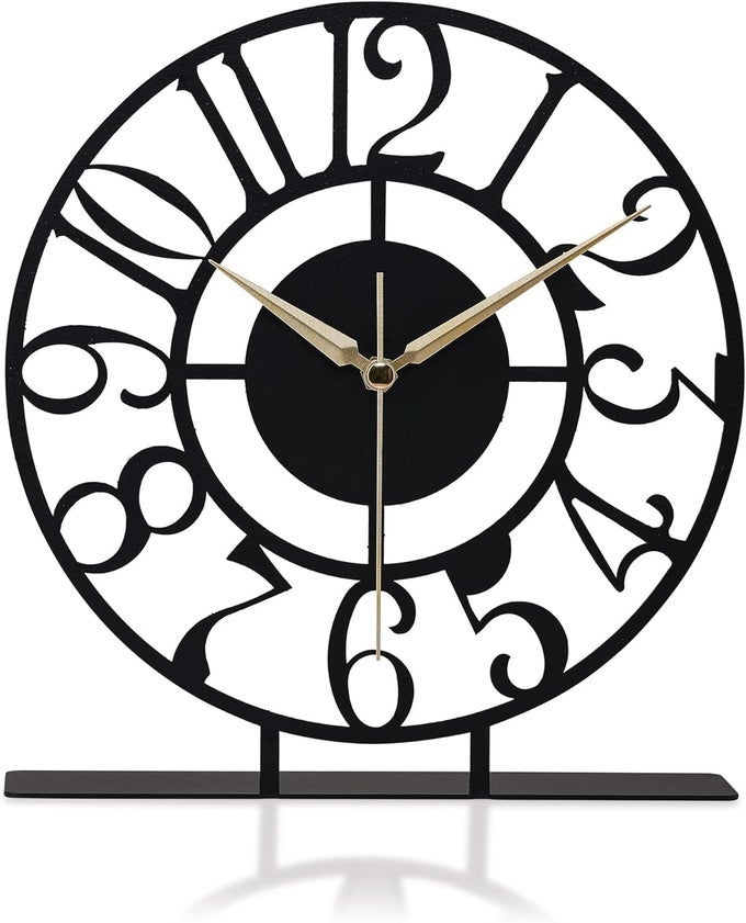 BATTERY OPERATED DESK CLOCK MODERN METAL DESK CLOCK RELOJ DE ESCRITORIO PARA OFICINA PEQUEA Y TRANQUILA JUNTO A LA CAMA DESK METAL CLOCK BLACK