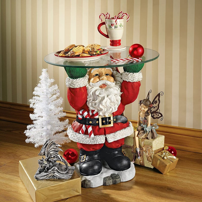 Santa Claus Christmas Tree Fruit Snack Rack Fruit Plate Bowl Rack Dessert Table Food Festive Resin Decorations - Image 3