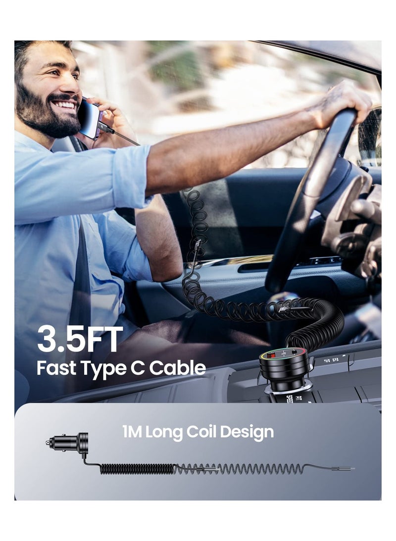 SYOSI شاحن سيارة USB C، شاحن سيارة فائق السرعة PD وQC 3.0، شاحن سيارة سريع متعدد الأجهزة لسلسلة iPhone 15/Samsung Galaxy S23-S21/iPhone 14-8/Google Pixel/LG/Android/iPad/MacBook - Image 4