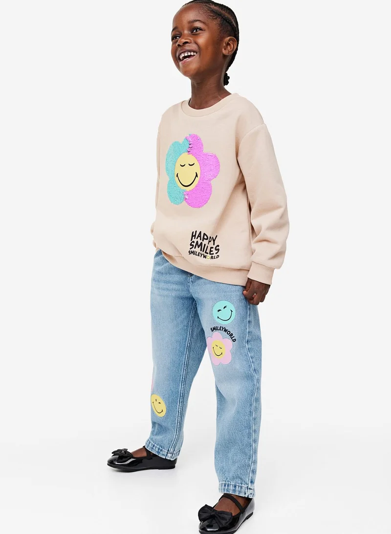اتش اند ام Kids Smiley Print Sweatshirt
