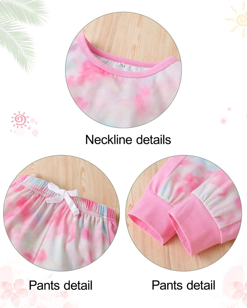 YALLET Toddler Girls Clothes,Baby Girl Fall Outfits Pink Sweatsuit 2 Sets - Image 5