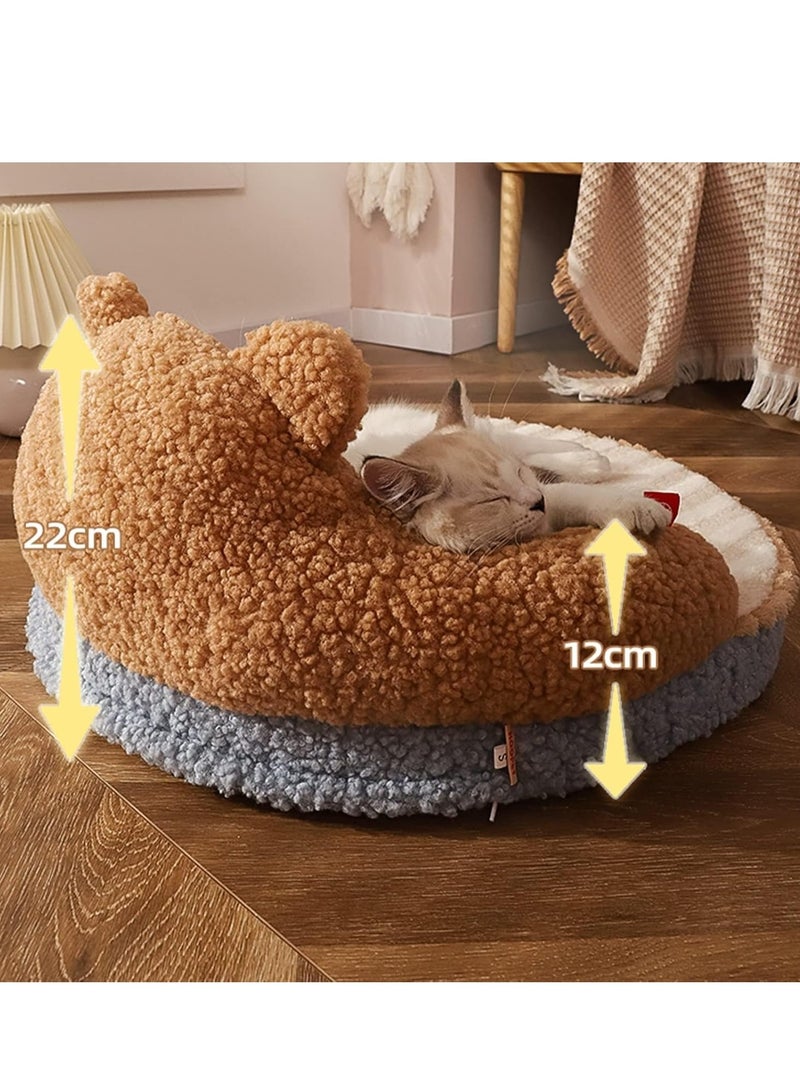 High Backrest Cat Bed – Washable Cozy Warm Pad with Hug Design for Cats and Small Dogs, Soft and Comfortable Pet Bed for All Seasons, Ideal for Rest, Relaxation, and Sleep for Your Furry Friend - Image 2