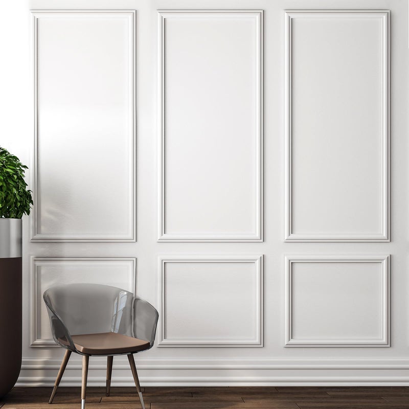 Pangda 3 Set Peel and Stick Wall Molding Kit, 3D Premade Accent Molding Wainscoting Panel for Interior Wall Moulding Decor, Ready to Assemble Wainscoting Accent Panel (24 x 54in) - Image 1