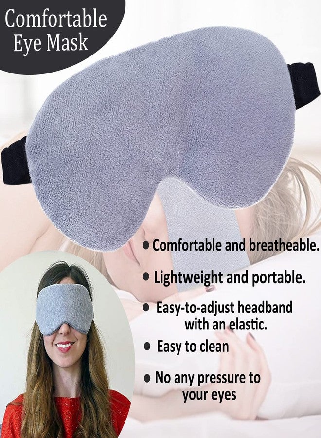 Avirons Neck Pillow Rest Cushion with Sleeping Eye mask for Travel in Flight car Train Airplane for Men and Women | Comfortable Velvet Sleeping Eye mask Head Rest Pillow - Image 5