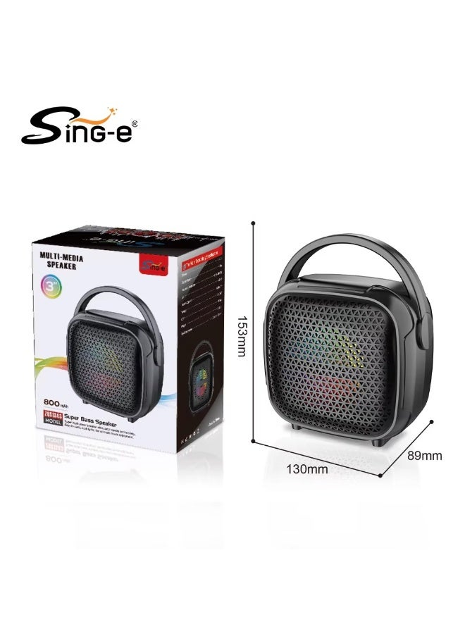 singe Speaker Portable ZQS1343  Bluetooth Speaker + Mic Wireless Supports Bluetooth Technology and Play Flash and Card Memory Size Micro Rechargeable Great Sound and Beta Function Change Voices from Mic - Image 5