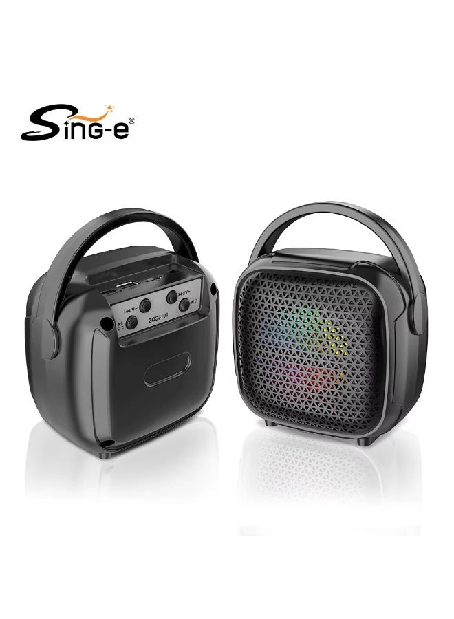 singe Speaker Portable ZQS1343  Bluetooth Speaker + Mic Wireless Supports Bluetooth Technology and Play Flash and Card Memory Size Micro Rechargeable Great Sound and Beta Function Change Voices from Mic - Image 1