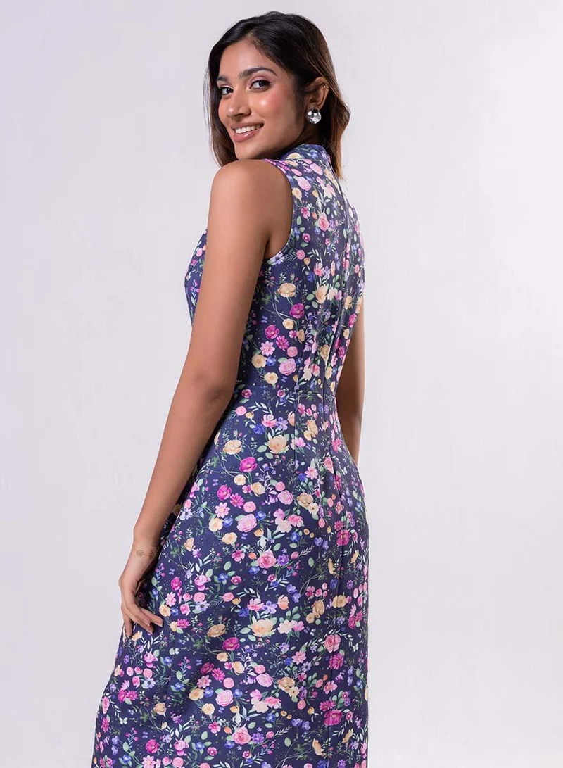 Zigzag  Printed Mixed Shift Dress for Women | Best Price UAE