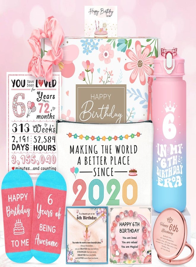 YENCHORN 6 Year Old Girl Birthday Gift for 6 Years Old Girl Gifts Ideas Popular Six Year Olds Girls Birthday Gifts Accessories Unique Happy 6th Decoration Presents Stuff Trending Things with Tumbler Canvas Bag - Image 1