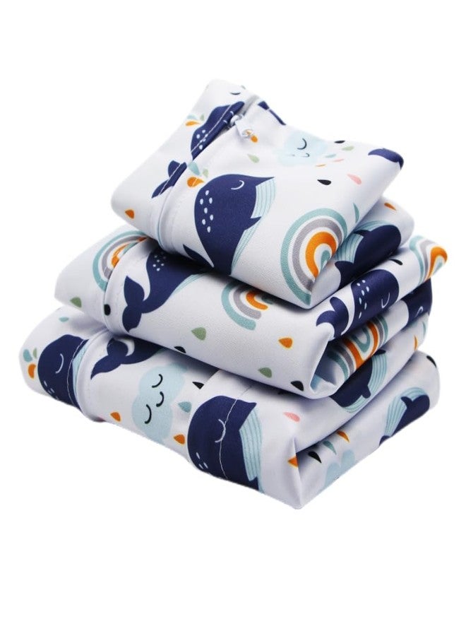 Asenappy 3pcs Cloth Diaper Wet Dry Bags Waterproof Reusable with Two Zippered Pockets Travel Beach Pool Daycare Soiled Baby Items Yoga Gym Bag for Swimsuits or Wet Clothes - Image 3