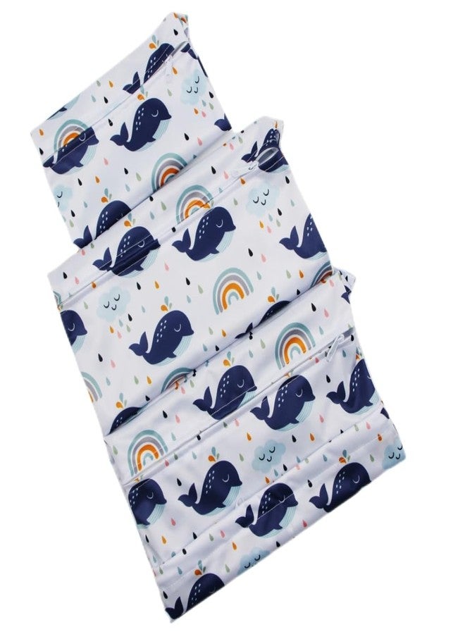 Asenappy 3pcs Cloth Diaper Wet Dry Bags Waterproof Reusable with Two Zippered Pockets Travel Beach Pool Daycare Soiled Baby Items Yoga Gym Bag for Swimsuits or Wet Clothes - Image 5