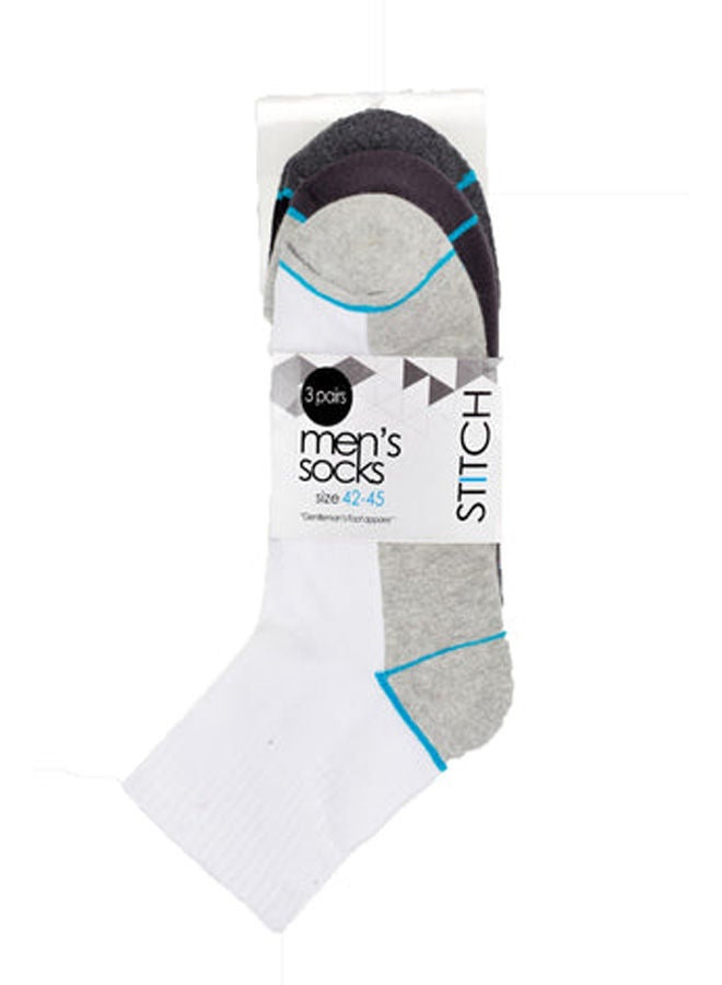 STITCH Men's Pack of 3 Half Terry L-Shape Casual Socks - Image 2