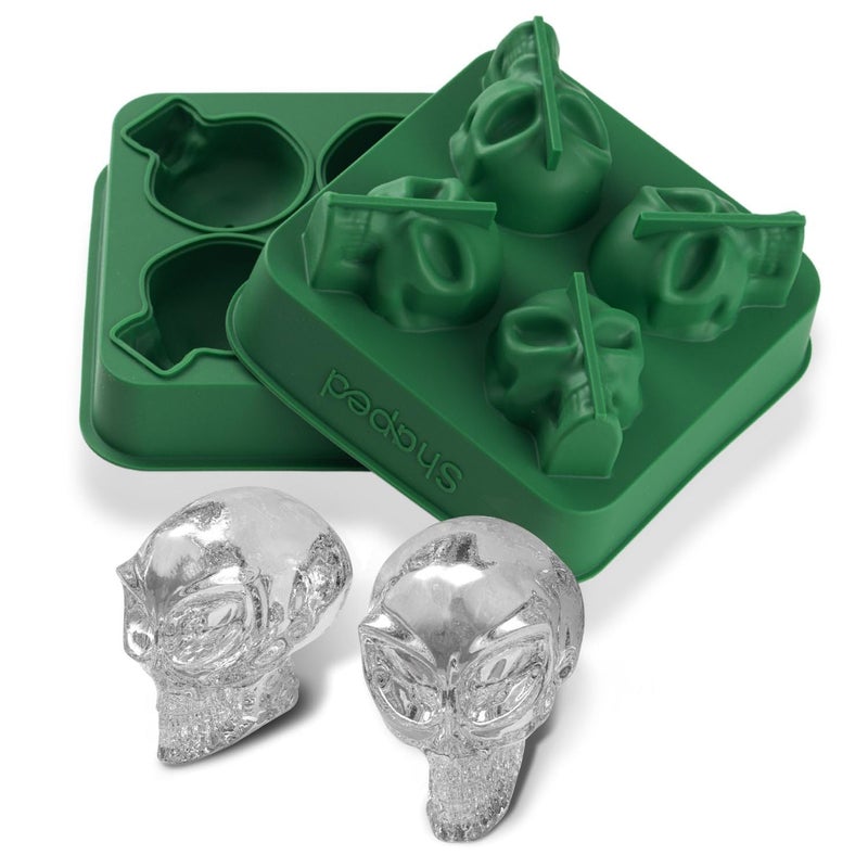 SHAPED 3D Ancient Alien Ice Mold Trays Flexible Silicone Alien Figure Makers for Ice Cubes Soaps Chocolates DIY Figures Cookies Resin Models